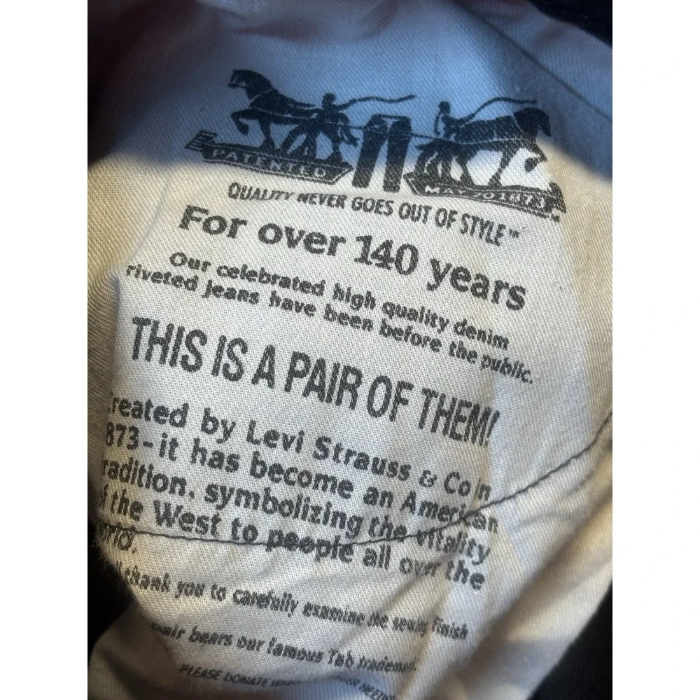 Levi's 505 White Tab Jeans Men's 42x29 Black Straight Rare Zip‎ Classic Fit